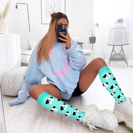 Compression Socks 6 Pairs for Women Men 15-20 mmHg Knee High Gradual Support for Nurses Athletes Medical Use.