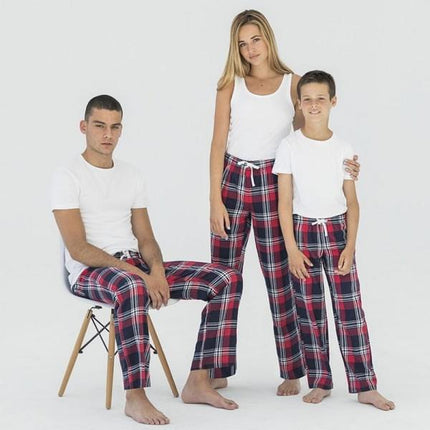 SF Minnie Kids Tartan Lounge Pants Navy Green Checks Size 9-10 Years.