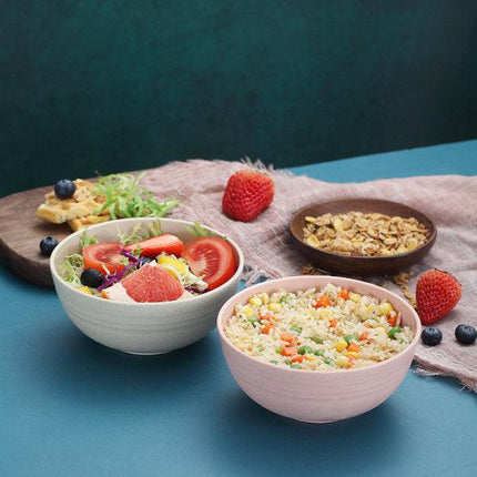 5-Pack Large Reusable Pasta Bowls, 710ml Unbreakable Plastic, Lightweight Soup Bowls for Rice, Salad, Noodles, Soup, Salad (Cream White).