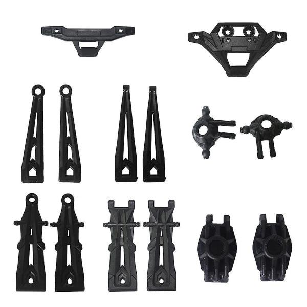 XLH Hosim 9125 RC Car Parts Kit, 14pcs Black Control Arms, Stub Axle, Bumper, Compatible with Hosim 9125.