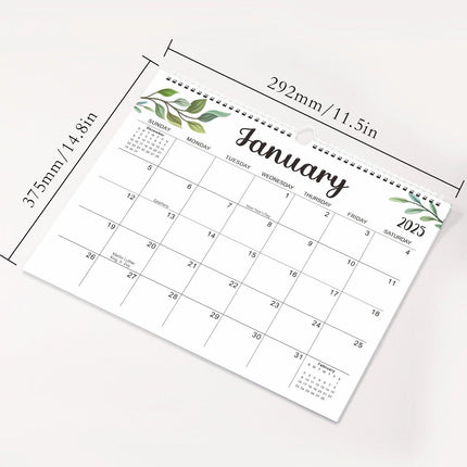 2025 Calendar - 14.5 x 11.4 inch 2025 Wall Calendar in Progress.