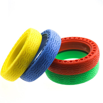 For Xiaomi electric scooter color solid tire multi-color honeycomb tire hollow airless tire M365 explosion-proof solid tire yellow.