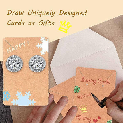 Earring Display Cards 480pcs with Plastic Bag Jewelry Packaging for Necklace Compatible with Oral-B Braun Philips.