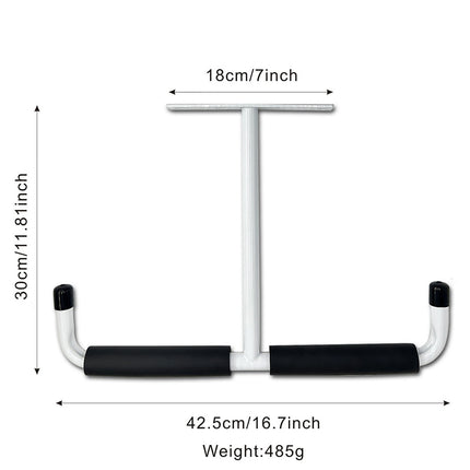 Heavy Duty Steel Storage Hook for Ceiling Rack Compatible with Hanging Bikes Tools Snowboard Fishing Rods White Storage System.