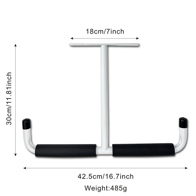 Heavy Duty Steel Storage Hook for Ceiling Rack Compatible with Hanging Bikes Tools Snowboard Fishing Rods White Storage System.