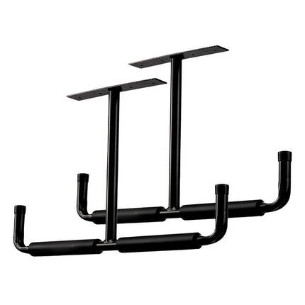 Heavy Duty Steel Storage Hook for Ceiling Rack Compatible with Hanging Bikes Tools Snowboard Fishing Rods White Storage System.