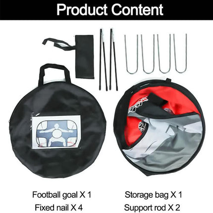 Foldable Nylon Football Goal for Kids and Adults, Football Goal for Playground, Garden, Indoor and Outdoor Red.