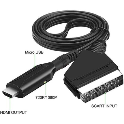 Scart to HDMI Converter, All-in-One SCART to HDMI Adapter, 1080P.