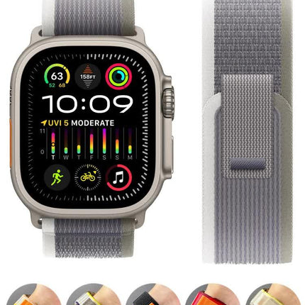 Trail Strap Compatible with Apple Watch Ultra 2 Series 9 8 7 6 5 3 for 49mm 45mm 44mm 42mm 41mm 40mm 38mm in Orange Beige.