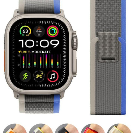Trail Strap Compatible with Apple Watch Ultra 2 Series 9 8 7 6 5 3 for 49mm 45mm 44mm 42mm 41mm 40mm 38mm in Orange Beige.