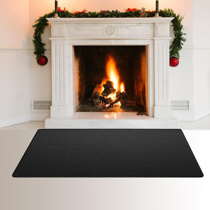 Fireproof Fireplace Hearth Mat, Fireplace Hearth Rug, Fire Resistant Rectangular Fire Pit, Heated Floor Mat for Outdoor Grills, Fire Pits, Smokers, Woodstoves, 42" x24”.