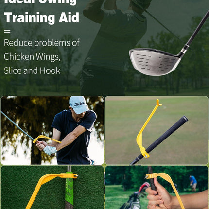 Golf Training Wrist Hinge Golf Swing Training Aid Swing Correcting Trainer Tool for Golfers Beginners Arm Elbow Posture Teaching Accessory for Golf Club Practice.