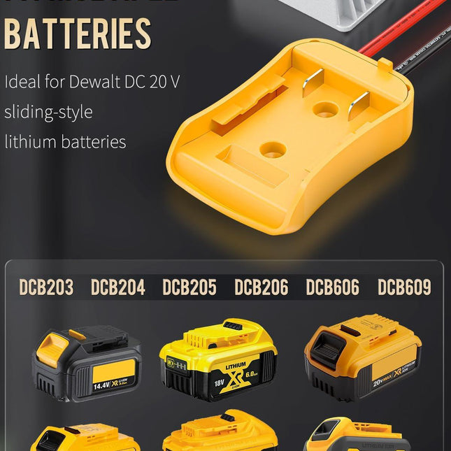 20V to 12V Step-Down Converter for Dewalt Battery, DC Power Adapter, Voltage Reducer Transformer 180W Buck Converter Regulator for Golf Cart RC Car Truck Light & DIY.