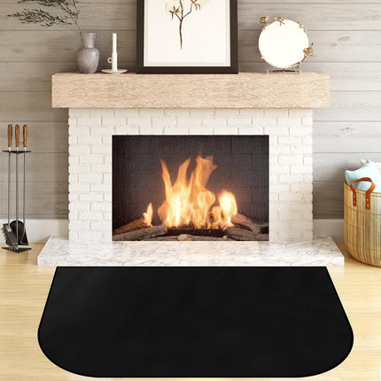 Fireplace Mat, Hearth Rug Fireproof, Fireplace Floor Mat, Fireproof Rug for Fireplaces and Woodstoves,Fire Resistant Fireplace Rug, D Shaped, Size 40" x24".