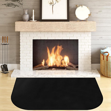 Fireplace Mat, Hearth Rug Fireproof, Fireplace Floor Mat, Fireproof Rug for Fireplaces and Woodstoves,Fire Resistant Fireplace Rug, D Shaped, Size 40" x24".