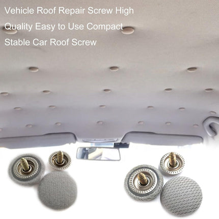 20Pcs Car Roof Repair Screw, Automotive Clips Auto Roof Snap Pins Retainer Practical Easy to Use Nylon Stable Car Roof Headliner Repair Kit Smooth Side.