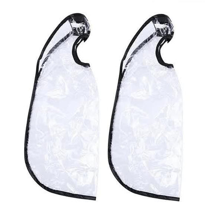 HZFLY 2 Pcs Easy Hair Washing Funnel & Apron for Upright Position Washing - Clear Hair Dye Cape for Home or Salon Use - Elderly, Handicapped, Disabled Clients.