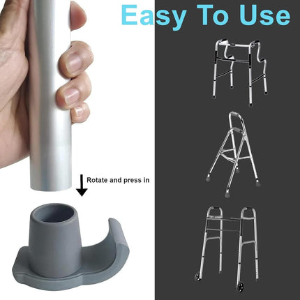 4 Pack Walker Skis Glides, Universal Walker Accessories for Seniors Mobility Aid Accessory.