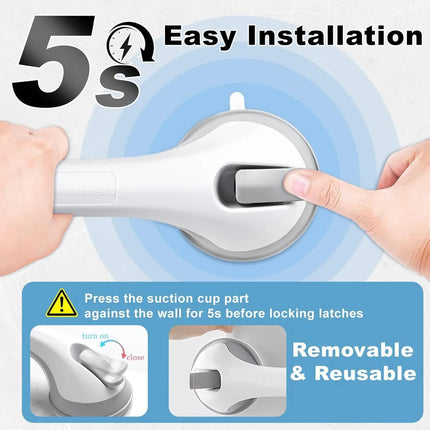 Shower Foot Rest for Wall, 12 Inches Shower Pedicure Foot Stool for Shaving Legs Bathroom Stool with Powerful Suction Cups Foot Stand for Inside Shower Suitable for Small Shower Spaces.