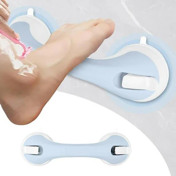 Shower Foot Rest for Wall, Shower Pedicure Foot Stool for Shaving Legs Bathroom Stool with Powerful Suction Cups Foot Stand for Inside Shower Suitable for Small Shower Spaces.