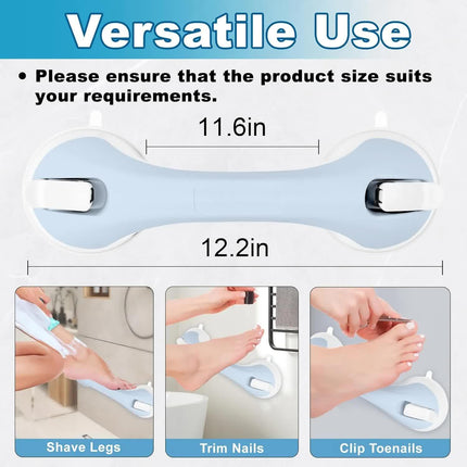 Shower Foot Rest for Wall, Shower Pedicure Foot Stool for Shaving Legs Bathroom Stool with Powerful Suction Cups Foot Stand for Inside Shower Suitable for Small Shower Spaces.