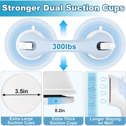 Shower Foot Rest for Wall, Shower Pedicure Foot Stool for Shaving Legs Bathroom Stool with Powerful Suction Cups Foot Stand for Inside Shower Suitable for Small Shower Spaces.