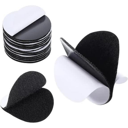 12 Pairs Round Self Adhesive Hook and Loop Tape, 2 Inch Black Nylon Self Adhesive Dots Double-Sided Adhesive Strip Heavy-Weight Industrial Strength Sticky Tape for Home Car Office Wall Decoration.