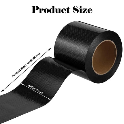 RV Underbelly Tape RV Underbelly Material Corrugated Waterproof Flex Mend Belly Tape Thick Adhesive Patch Sealing Mobile Home Camper Travel Trailer Tear Repair(1 Pack,4 Inch x 66 Feet).