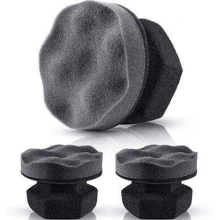 3 Pieces Tire Shine Applicator Tire Dressing Applicator Pads Tire Sponge Applicator Foam Tire Gel Wet Applicator Car Detailing Reusable Cleaning Supplies for Tire Shine (Gray,4.33 Inch).