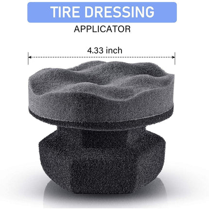 3 Pieces Tire Shine Applicator Tire Dressing Applicator Pads Tire Sponge Applicator Foam Tire Gel Wet Applicator Car Detailing Reusable Cleaning Supplies for Tire Shine (Gray,4.33 Inch).