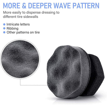 3 Pieces Tire Shine Applicator Tire Dressing Applicator Pads Tire Sponge Applicator Foam Tire Gel Wet Applicator Car Detailing Reusable Cleaning Supplies for Tire Shine (Gray,4.33 Inch).