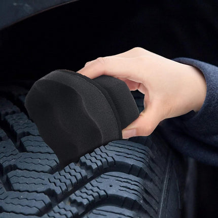 3 Pieces Tire Shine Applicator Tire Dressing Applicator Pads Tire Sponge Applicator Foam Tire Gel Wet Applicator Car Detailing Reusable Cleaning Supplies for Tire Shine (Gray,4.33 Inch).