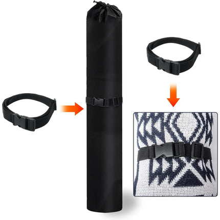 Jumbo Rug Storage Bag with 2 Buckle Straps for Tying, Large Drawstring Carpet Bag for Rugs up to 10×14 Ft, Rug Shipping Bags for Rug Moving Storage(28×142 Inch).