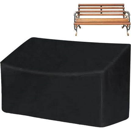 Outdoor Bench Cover, 52" W x 26" D x 35" H 2-Seater Patio Bench Cover Waterproof, 210D Heavy Duty Outdoor Furniture Cover for Garden Patio Loveseat, Bench(Black).