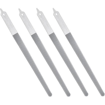 4 Pcs Diamond Deb Nail File Metal Nail File with Sharp Pointed Tip, Stainless Steel Nail Filer Metal Nail Files for Natural Nails Double Sided Manicure Pedicure Toenails Tools for Salon Home (Small).