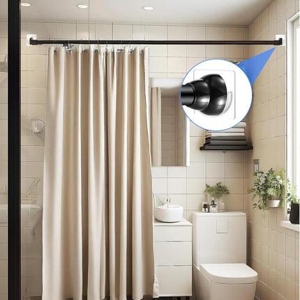 4 Pack Shower Rod Holder Adhesive No Drilling Transparent Shower Rod Holder Invisible Wall Mount Holder For Tension Rods Shower Curtain Rod Holders For Wall (Rod Not Included).