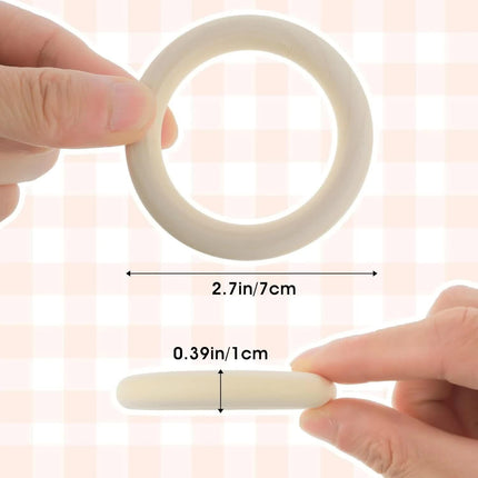10 Pcs Unfinished Natural Wooden Rings for Crafts 70mm/3 Inch Wooden Rings Macrame Wooden Rings Without Paint for Crafts DIY Pendant Connectors Jewelry Making Macrame Supplies.