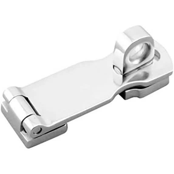 Marine Grade Stainless Steel Heavy Duty Door Hasp with Turning Padlock Eye Mount.