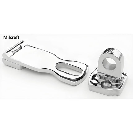 Marine Grade Stainless Steel Heavy Duty Door Hasp with Turning Padlock Eye Mount.