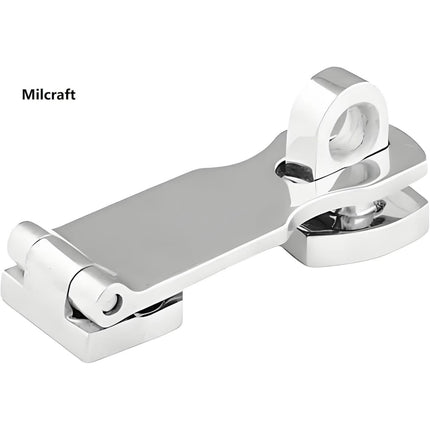 Marine Grade Stainless Steel Heavy Duty Door Hasp with Turning Padlock Eye Mount.