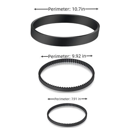 Replacement Belt Suitable for Bissell ProHeat 2X Revolution Pet Pro Carpet Cleaner 1986, 1964, 2007, 2007P Series, Replace Parts 1611129, 1611130 & 1606428(3 Different Types of Belts).