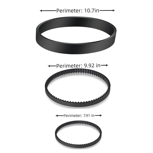 Replacement Belt Suitable for Bissell ProHeat 2X Revolution Pet Pro Carpet Cleaner 1986, 1964, 2007, 2007P Series, Replace Parts 1611129, 1611130 & 1606428(3 Different Types of Belts).