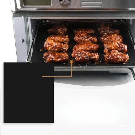 Reusable Liners for Toaster Oven Air Fryer 9 x 11 Accessories Compatible with Breville, Black & Decker, Cuisinart, Emeril Lagasse + More, Perforated Non-Stick Mats for Baking,Cooking,Oven Rack.