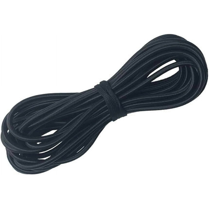1/8-Inch (3mm) Black Heavy Stretch Round String Elastic Cord (Cut of 10 Yards).