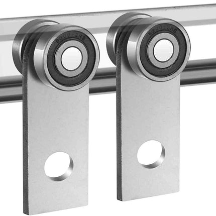 2Pcs 4 Wheel Trolley Assembly Rollers Four Bearing Trolley Assembly for 1-5/8" Wide and All 1-5/8" or Taller Strut Channel.