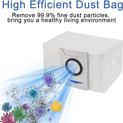 Dust Bags Spare Part for Ecovacs Deebot X1 X1 Plus T10 T10 Plus Robot Vacuum Cleaner Replacement Dust Garbage Bag Accessories (6 Pcs).