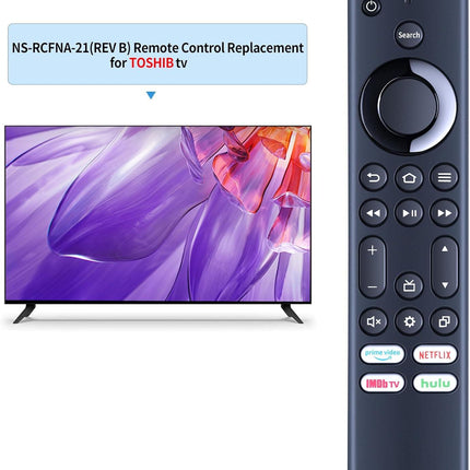 Replacement IR TV Remote Control for Insignia/Toshiba AMZ Smart TVs，Replace for NS-RCFNA-21 CT-RC1US-21 Remote.