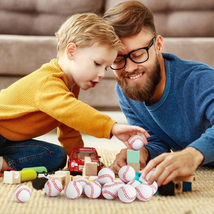 Mini Baseball Stress Ball 20 Packs Baseball Party Favors Small Foam Squeeze Anxiety Toy Sports Squishy Ball for Kids School Carnival Reward Baseball Party Decorations Supplies.