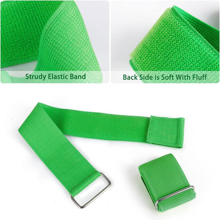12 Pcs 3 Legged Race Bands Firm Elastic Tie Kids Outdoor Games Teamwork Birthday Party Game for Adults & family Field Day Carnival Theme Outside Yard Games.