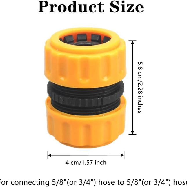 3 PCS Garden Hose Repair Kit Durable Hose Repair Connector Extender 3/4" or 5/8" Water Hose Connectors Water Hose Repair Hose Mender for Garden Hose Pipe Quick Repair Connection Yellow.
